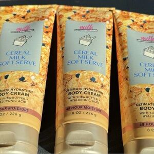 Bath & Body Works Cereal Milk Soft Serve Body Cream, Set of 3, Brand New